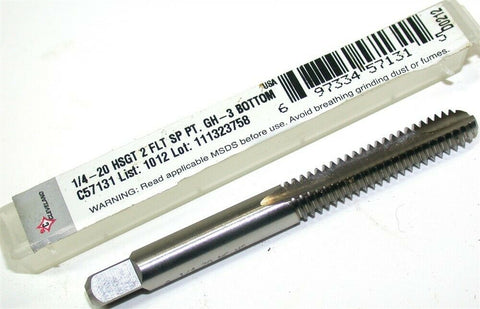 Up to 3 New Cleveland Twist 1/4-20 GH3 2 flutes Bottom Taps C57131
