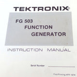 TektronixFG 503 Function Generator Instruction Manual