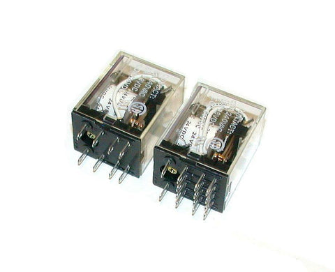 LOT OF 2 NEW OMRON GENERAL PURPOSE RELAYS 24 VDC MODEL MY4Z &  MY2