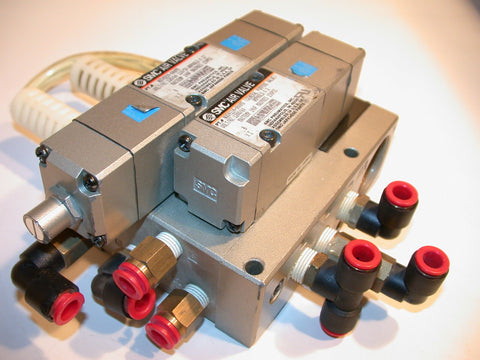 SMC 2 SOLENOID 120V STACK UP BANK ASSEMBLY NVS