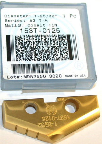 Allied Machine Original T-A 1 25/32" Spade Drilling Insert 153T-0125