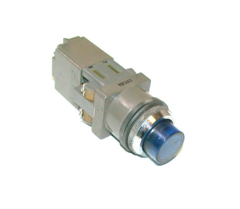 IZUMI  13Y16A  BLUE ILLUMINATED MOMENTARY PUSHBUTTON  1 N.O. 1 N.C. CONTACTS