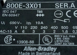 Allen-Bradley 800E-3X01 Ser. A Contact Block 10A 600VAC 1/NC