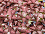 Brizzolari 2-3/4" Red Gold Asian Flower Star Gift Bow 5/8" Ribbon 15 Loop 100 Ct