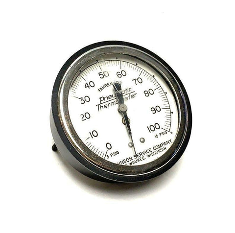 Johnson Service Company Pneumatic Thermometer 0°-100° F