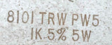 TRW 8101 PW5 Power Resistor 5% 5 Watts