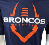 Nike Dri-Fit Men's Football Denver Broncos Navy Short Sleeve Shirt Size Medium