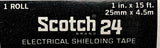 3M Scotch Brand 24 Electrical Shielding Tape Tinned Copper Wire Braid 1" X 15'