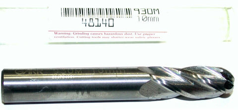 Garr Tool 2-Flute 10mm Dia Carbide Spiral Flute Ball End 48140 New