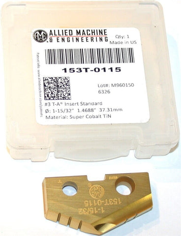 Allied Machine Original T-A 1 7/8" Carbide Spade Drilling Insert 153T-0115