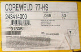 NEW ESAB COREWELD 77-HS WELDING WIRE  .045" 1.2 MM 33 lb AWS MODEL  243414000