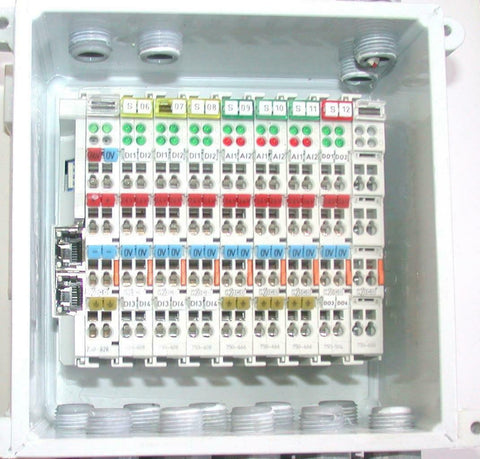 Wago Remote PLC Rack W/I/O 750-628 750-408 750-466 750-504 750-600