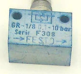 Festo  GR-1/8  Flow Control Check Valve 1/8 NPT 0.1-10 Bar 145 PSI