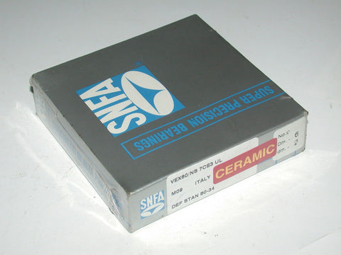 NEW IN BOX SNFA CERAMIC SUPER PRECISION BEARINGS VEX/NS 7CE3 UL (2 AVAILABLE)