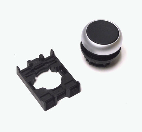 NEW EATON CUTLER HAMMER M22-D-S BLACK FLUSH PUSHBUTTON SWITCH 22 MM