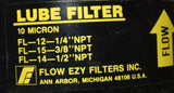 New Flow EZY FL-15-3/8" NPT Lube Filter 10 Micron