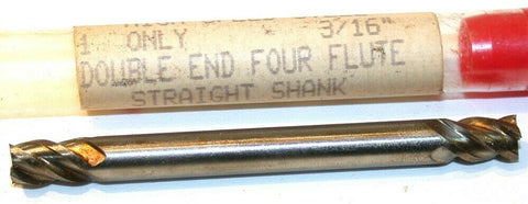 Up To 7 New Cleveland Twist 3/16" 4 Flute Double End HSS End Mills 41093