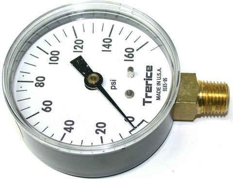 Up to 3 New H.O. Trerice 0 to 160 psi 2 1/2" 1/4" NPT Pressure Gauges 9185-05