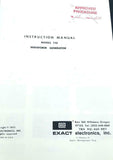 Exact Electronics Model 126 Waveform Generator Instruction Manual