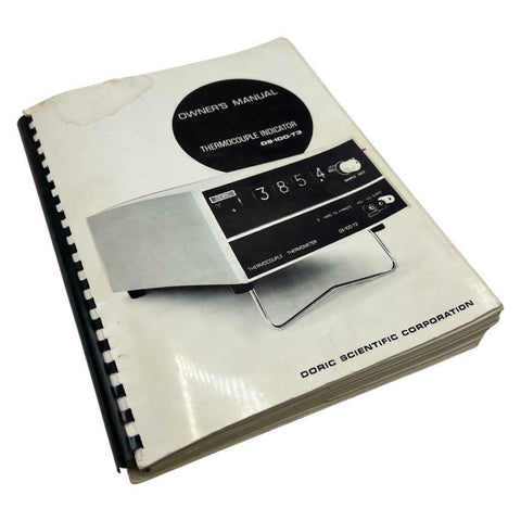 Doric DS-100-T3 Thermocouple Indicator Owner's Manual