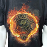 Anvil Men's The Hunger Games District 12 Graphic Black Short Sleeve Shirt Size L