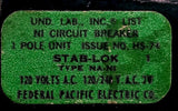 Federal Pacific Electric NA20 Stab-Lok 1 Pole Circuit Breakers 20A 120V Plug-In