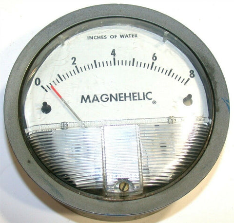 Dwyer Magnehelic 0-8 Differential Pressure Gage 2008C