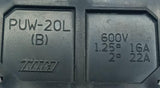 Lot of (19) Togi PUW-20 Terminal Blocks Rail Fitted W/ PUW-20L End Plates 600V