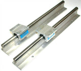 Set of 1/2" Thomson 12" Linear rails with Open Pillow Blocks SPB 8OPN