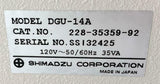 Shimadzu DGU-14A Degasser 228-35359-92 120 Volts - SOLD AS IS
