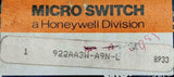 Honeywell Micro Switch 922AA3W-A9N-L Proximity Switch