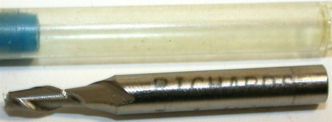 Up to 2 New Richards 3.1mm Diameter 3/16" Shank 2 Flute HSS End Mill