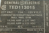 Lot of (2) General Electric TED113015 1 Pole Circuit Breaker 15A 277VAC 125VDC