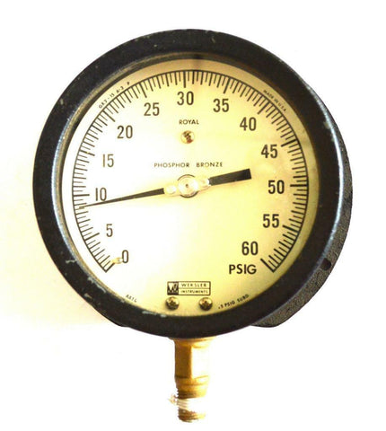 WEKSLER INSTRUMENTS GR2-15 A-3 P ROUND PRESSURE GAUGE 0-60 PSIG
