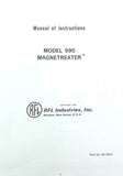 RFL Industries Model 990 Magnetreater Instruction Manual