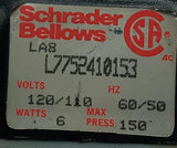 Schrader Bellows L7752410153 Single Inline Pneumatic Solenoid Valve W/ Light