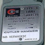 New Cutler Hammer  10316H193C  Heavy Duty Oil Tight Limit Switch 600 VAC