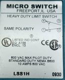 Honeywell Micro Switch LSS1H Heavy Duty Limit Switch 600VAC 10A
