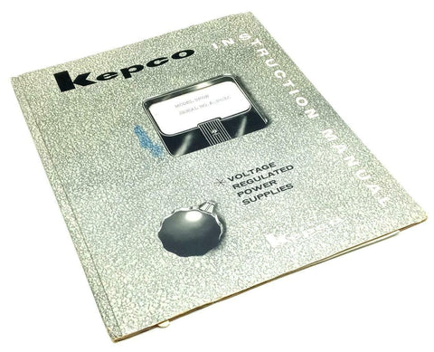 Kepco Model 2400B Voltage Regulated Power Supply Instruction Manual