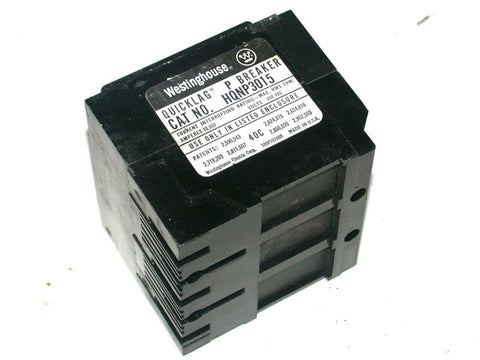VERY NICE WESTINGHOUSE 15 AMP 3 POLE 240 VAC CIRCUIT BREAKER MODEL HQNP3015
