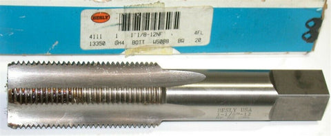 Besly 1 1/8"-12 NF 4 Flute Bottom Tap New