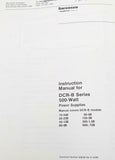 Sorenson DCR-B Series 500W Power Supply Instruction Manual