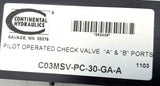 Continental Hydraulics C03MSV-PC-30-GA-A Pilot Operated Check Valve A & B Port