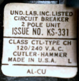 Cutler-Hammer CH240 2 Pole Circuit Breaker 40A 120/240VAC