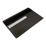 Heavy Metal Stainless Steel Credit Card Blank w/ Chip Slot & Mag Strip Black