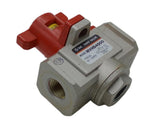 SMC NVHS4500 3-Way Pneumatic Lockout Shut-Off Valve 1/2" NPT 15-150PSI