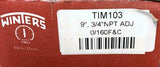 Winters TIM103 Thermometer 9" Face 3/4" NPT 0-160°F