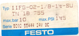 Festo IIFG-02-1/8-14-BU 8-Port Solenoid Valve Manifold Assembly 24VDC 145 PSI