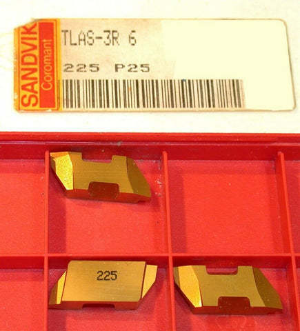 Lot of 3 New Sandvik Top Lok Threading Carbide Inserts TLAS-3R 225