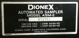 DIONEX ASM-2 AUTOMATED SAMPLER 100/120 VAC OR 220/240 VAC